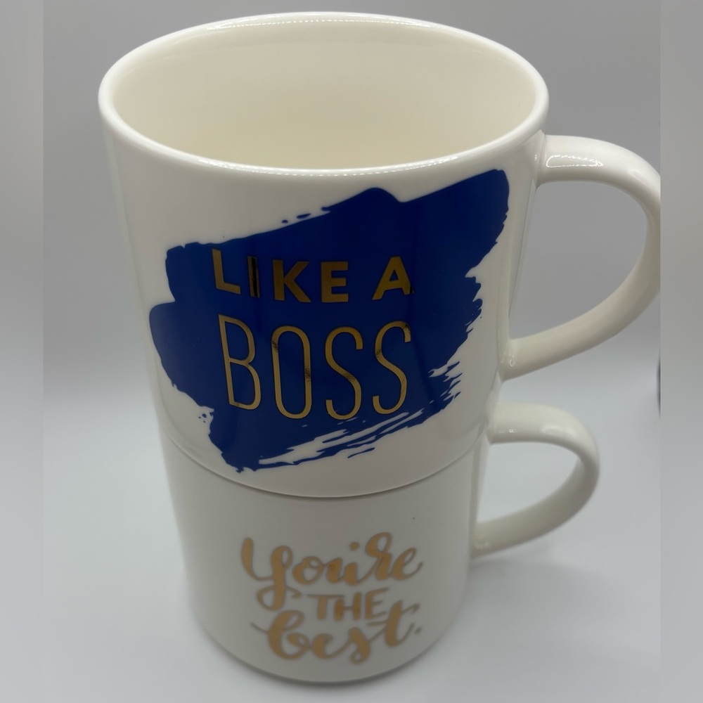Threshold Stoneware You’re the Best Like a Boss Stackable Mugs Coffee Hot Target